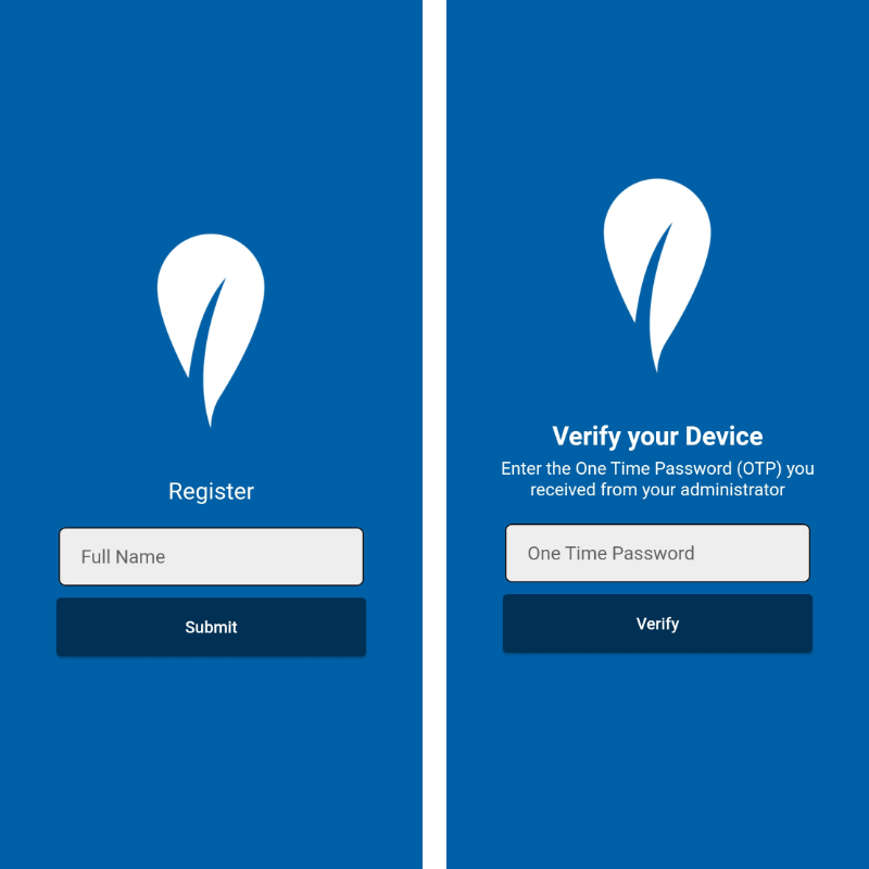 Mobile app: registration & tracking 1